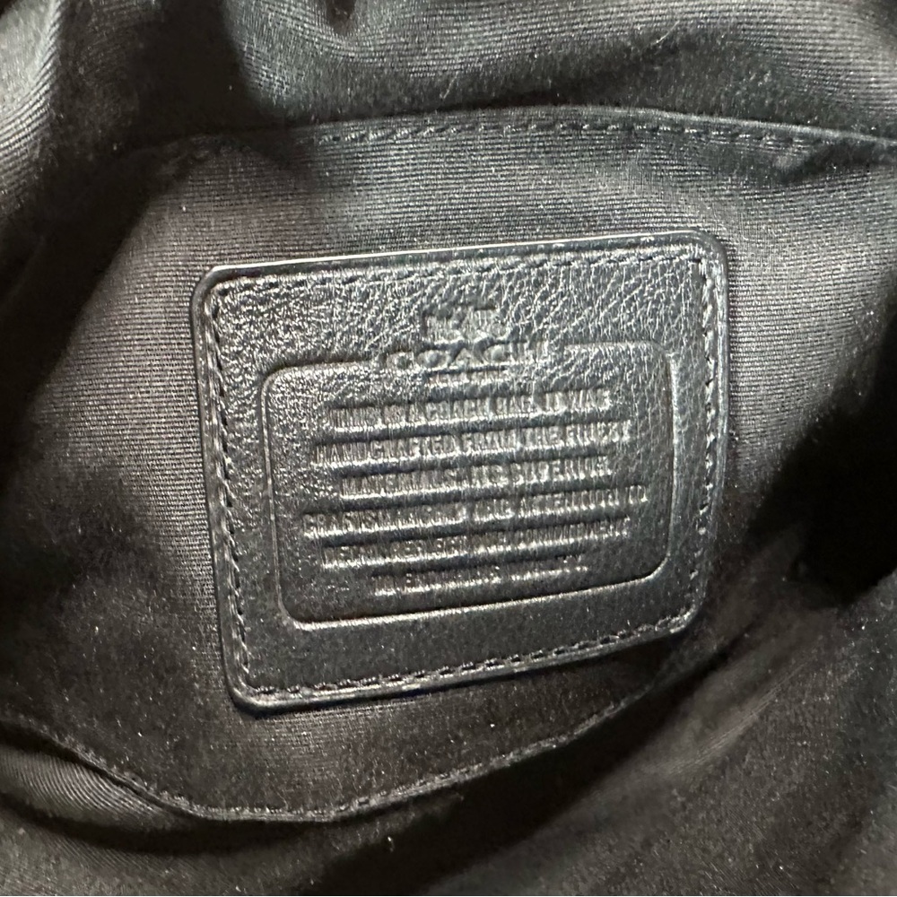 Coach Pebbled Black Leather Crossbody Bag - Picture 4 of 9